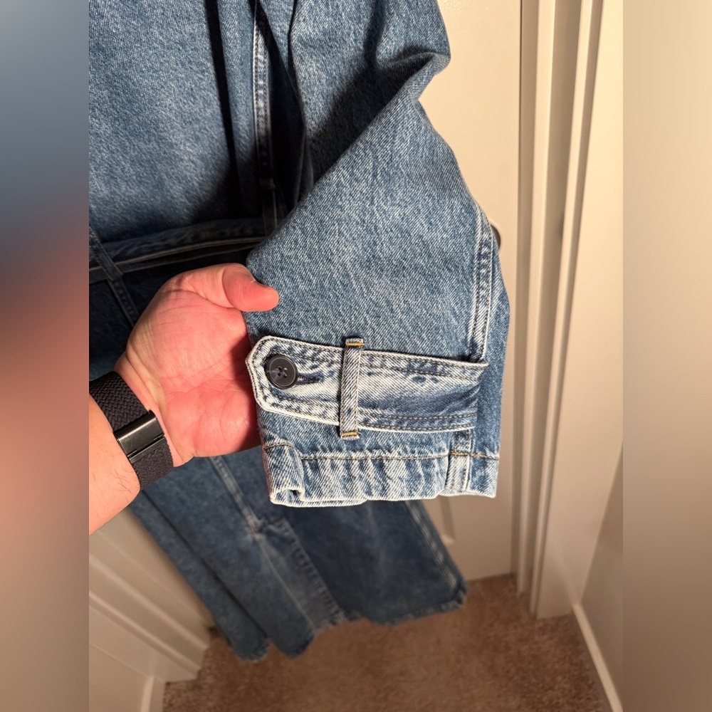 GAP - Longline Denim Trench Coat - XXL TALL, Light Blue - Picture 12 of 17